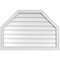Ekena Millwork Octagonal Top Surface Mount PVC Gable Vent w/ 2"W x 2"P Brickmould Sill Frame, 38"W x 26"H GVPOT38X2603SN - alternate 1